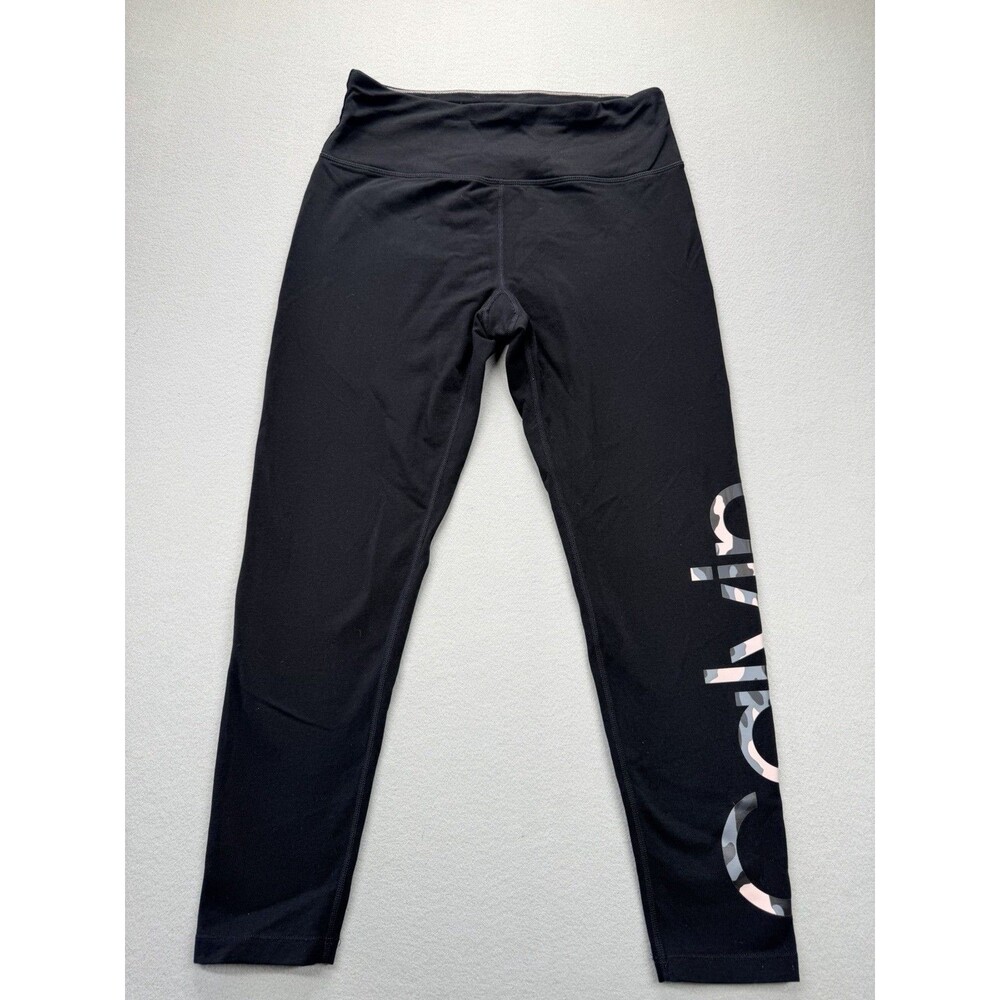 Calvin Klein Performance Women’s Black Logo Leggings Size M Stretch Activewear